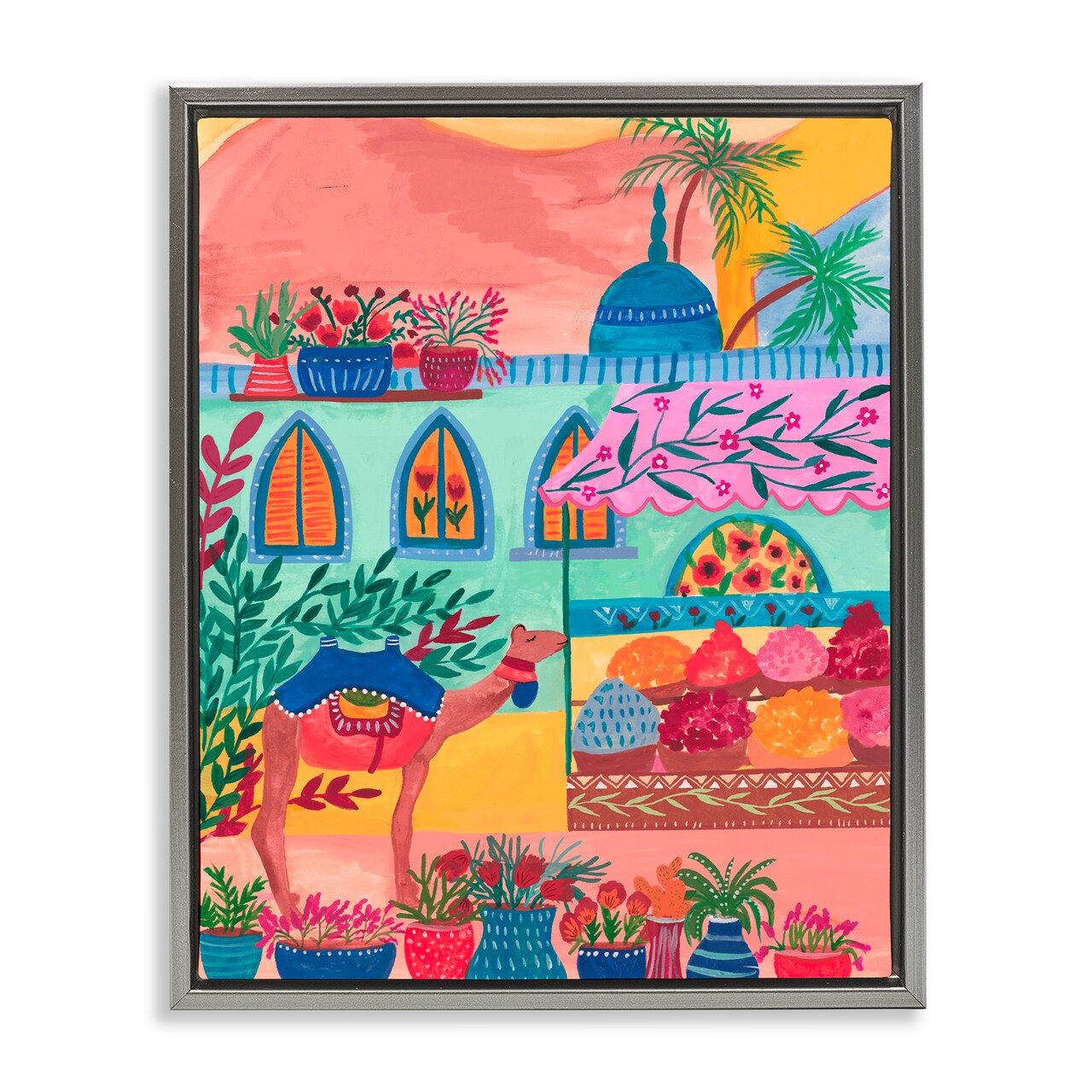 Stupell Industries Exotic Egypt Camel Floating Frame, design by Nabeela Rumi